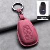 Leather Car Remote Key Case Cover for Subaru BRZ Forester Legacy Outback WRX STI Impreza XV Crosstrek Protector Fob Keychain