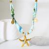 Flower Beach Ocean Series Necklace Jelly Fish Blue Bead Necklace  Girls