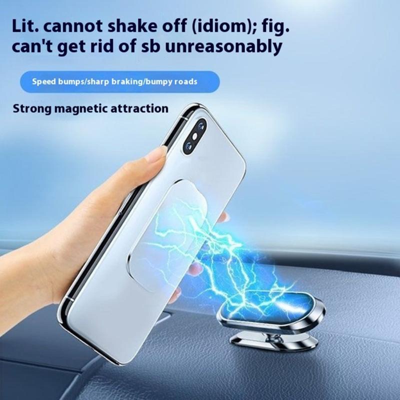 360 Degree Rotating Car Phone Holder for Phone 16 15 14 Automotive Dashboard Mount Cellphone Holder Magnetic Stand