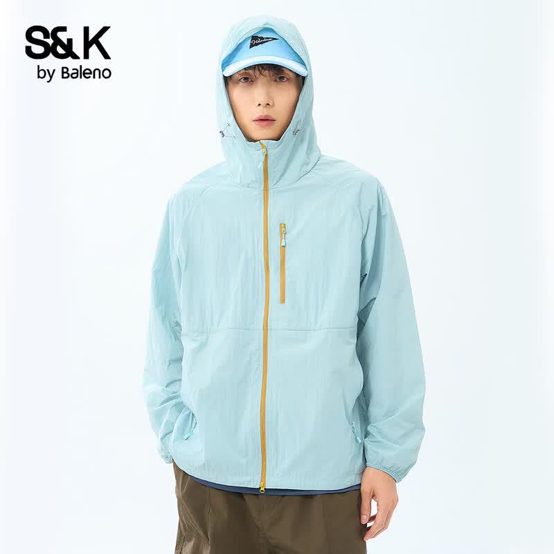 Baleno Men s S&K Lightweight Ice Silk Sun Protection Hooded Jacket 4XL