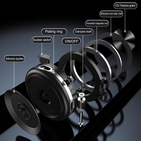 Vakuový magnetický držák telefonu do auta s 360stupňovou rotací, držák mobilního telefonu