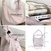 Spring New Dopamine Star Canvas Crossbody Bag for Women Korean Style Pleated Shoulder Handbag