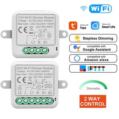 Smart WiFi Graffiti Switch: Alexa-Compatible On/Off Timer & Dimming Module with Dual Control