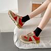 Dad Shoes for Women's Spring New Thick Sole Retro Fashionable Waffle Slim Waist Forrest Gump Shoes Heightened Casual Sports Shoes