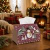1pc Nordic Minimalist Winter Tissue Box | Multi-Functional Christmas Napkin Box, Suitable for Home, Christmas Car Decoration Snowman Village Snowflake