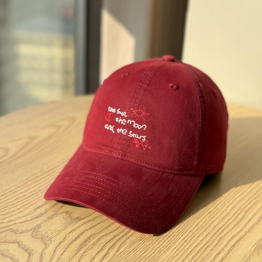 New style cute cartoon embroidered baseball cap for women, fresh and versatile, makes the face look smaller, provides sun protection, soft top