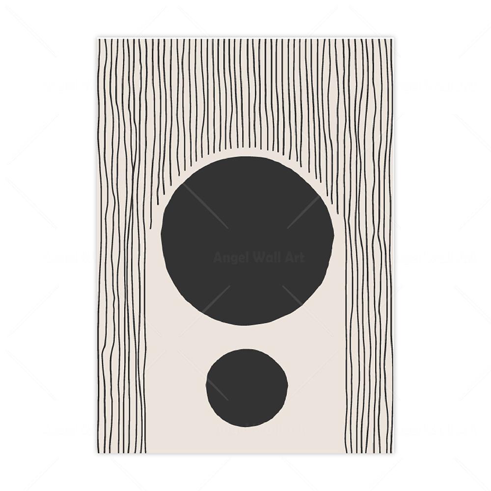 Abstract Geometric Art Print Line Drawing Poster Beige And Black Arch Canvas Painting Modern Wall Picture Living Room Home Decor
