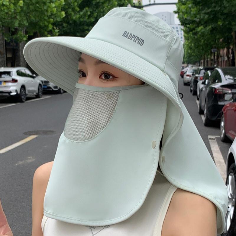 Sun Hat For Women Uv Protective Wide Brim Summer Hat Shawl Neck Protection Breathable Fishing Hats For Outdoor Sports
