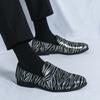 Fashion New Men's Stripe Pattern Loafers Hip Hop Rock Casual Shoes Male Wedding Dress Homecoming Footwear Zapatos Hombre