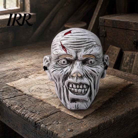 Detailed Retro Zombie Mask Horror Halloween Mask, Realistic Full Face Breathable Eye & Nose Vents, Wrinkled Adjustable Strap for Adults, Scary Costume