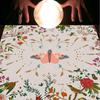 Divinations Tablecloth Butterfly Flower Astrologys Tarot Cards Tablecloth Altars Cloth Divinations Board Game Accessory