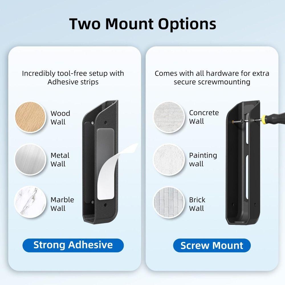 1 Pair Anti-Scratch Pads Wall Laptop Mount Universal Space Saving Notebook Computer Bracket Adhesive & Screw In Easy To Install