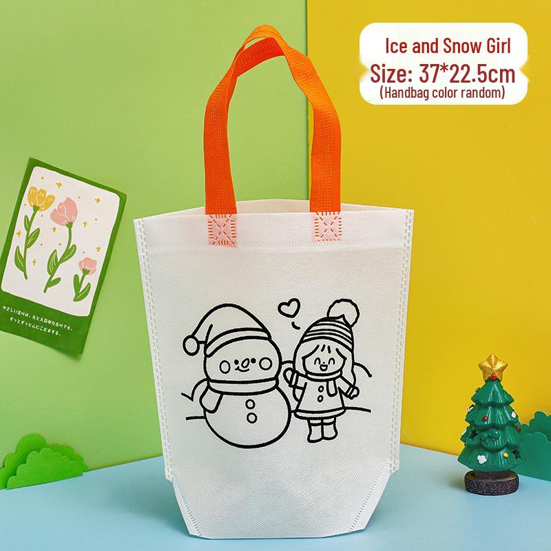 

Сделай сам Рождественская раскраска сумка-тоут для детей – Нетканая сумка для граффити в подарок