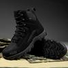 Warm Lined Tactical Hiking Boots Men Winter Outdoor Trekking Shoes With Rubber Sole Anti-Slip High-Cut