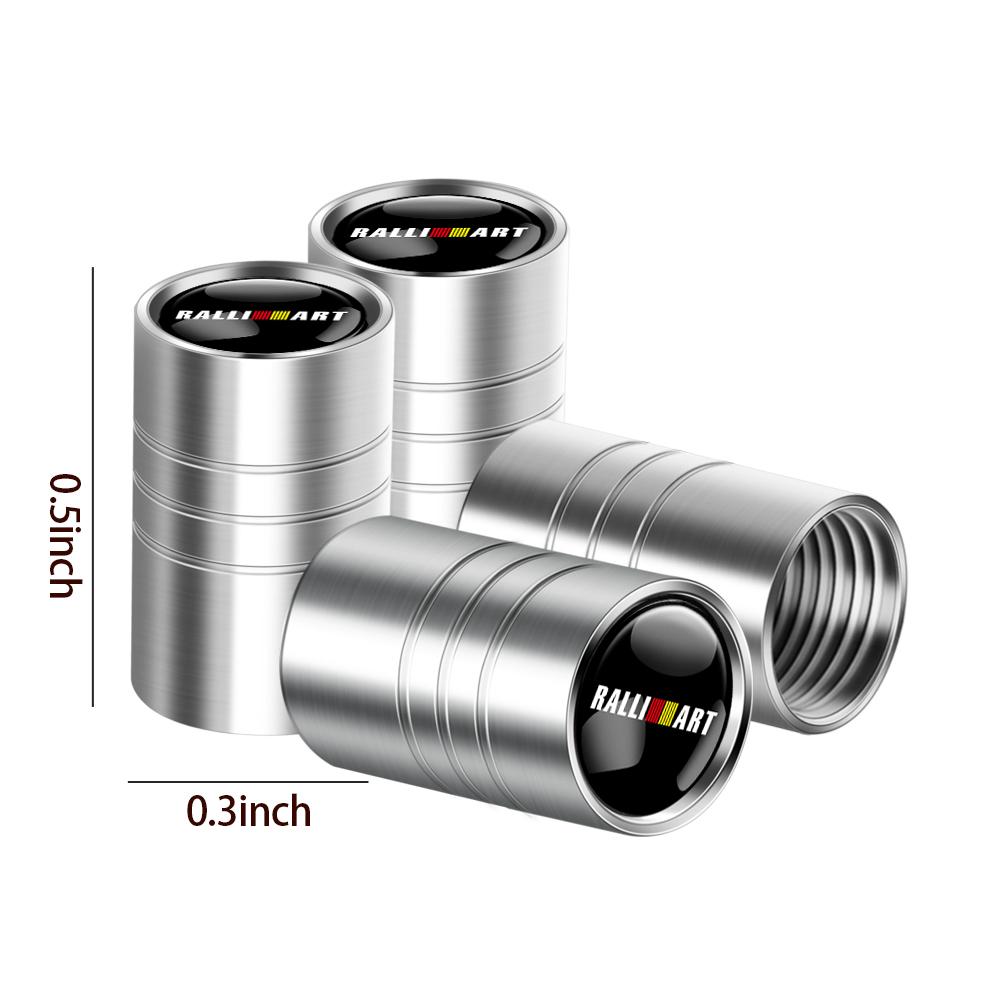 4Pcs Car Styling Metal Tire Valve Stem Caps Rim Accessories Cover For Mitsubishi Outlander Lancer ASX RALLIART Eclipse L200 EVO