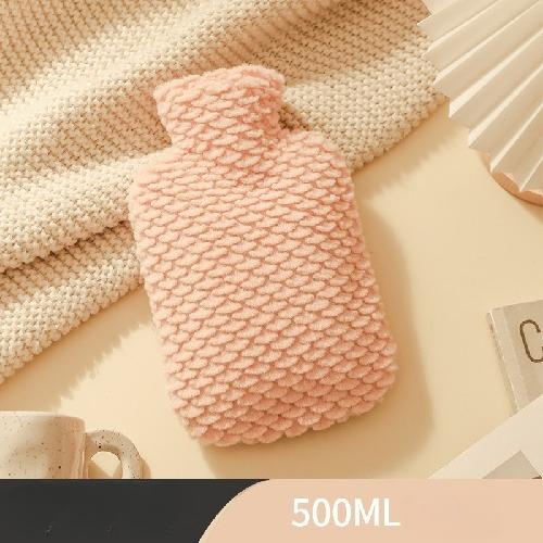 Cute Plush Hot Water Bottle Water Injection Small Mini Thick Explosion-proof Warm Water Bag Medium Hot Compress Belly Hand Warmer Female
