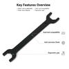 31.8cm Length Ergonomic Grip Wrench Spanner Tool for Various Motorcycle Bike Models Fork Disc Pressure Bearing Service