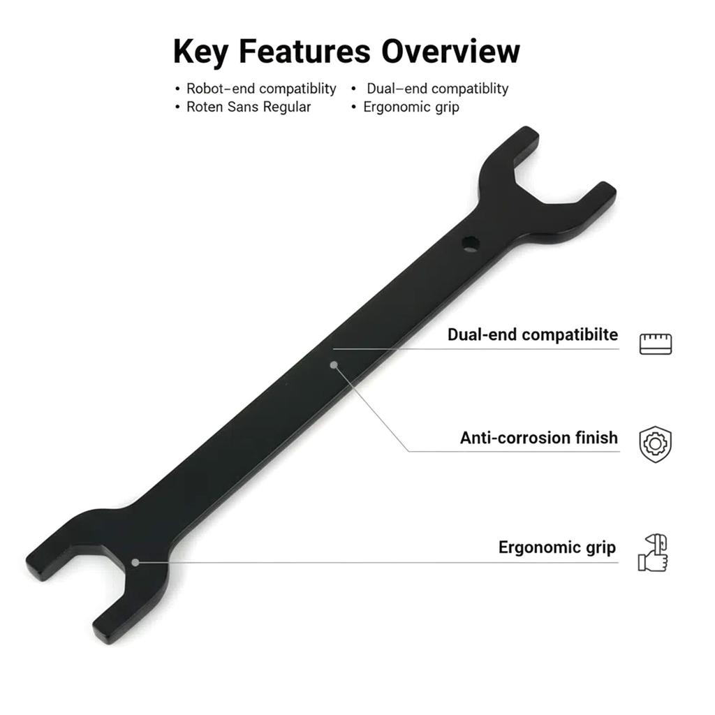 31.8cm Length Ergonomic Grip Wrench Spanner Tool for Various Motorcycle Bike Models Fork Disc Pressure Bearing Service
