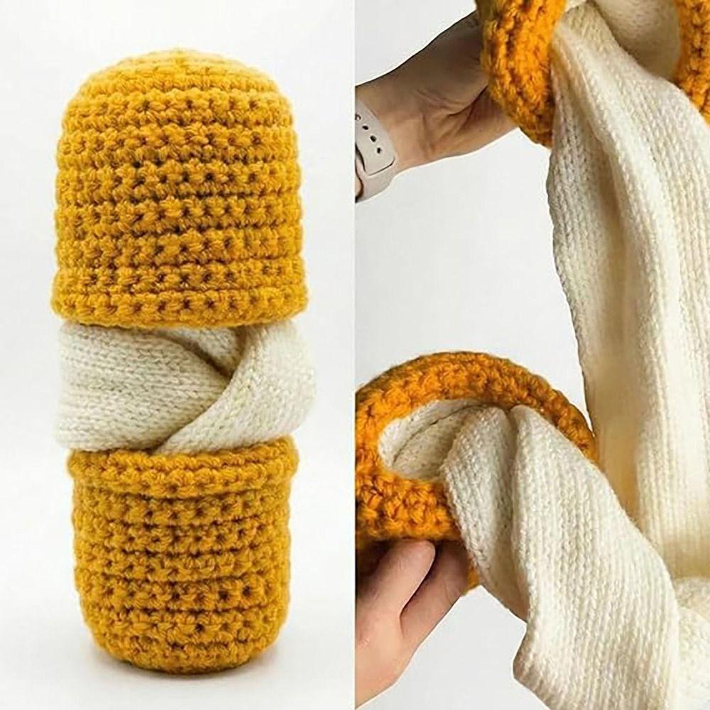 Cute Mozzarella Stick Scarf Warm Hand-Knitted Scarf Children Gift Long Neck Scarves Outdoor