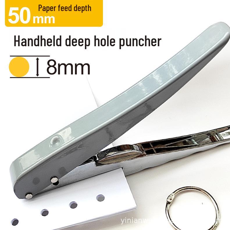 Handheld PVC Card Single Hole Puncher for DIY and Student Stationery