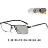 Unisex Design New Style Fashion Style Photochromic Lens Multifocal Reading Presbyopia Eyeglasses Distance and Near Blue Light Protection Reading