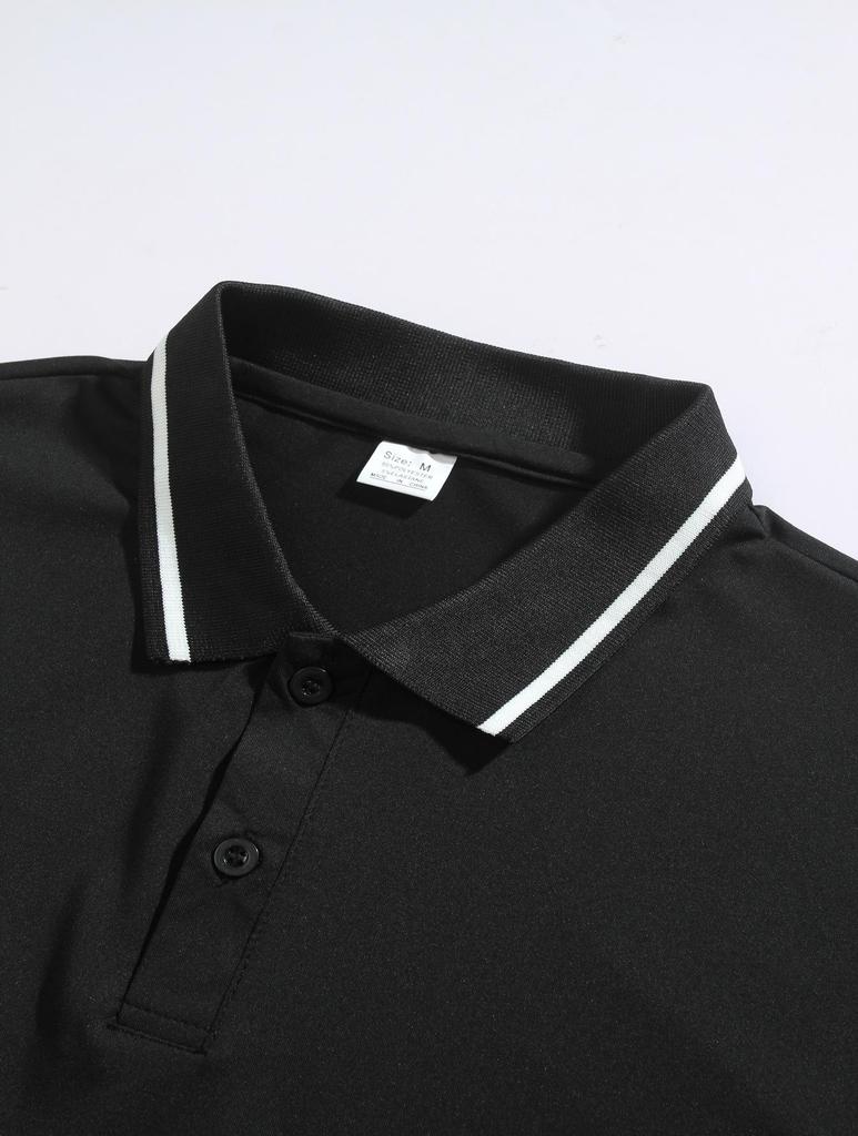 Men's Autumn Outdoor Fashion Breathable Long-Sleeve Jacquard Polo Shirt