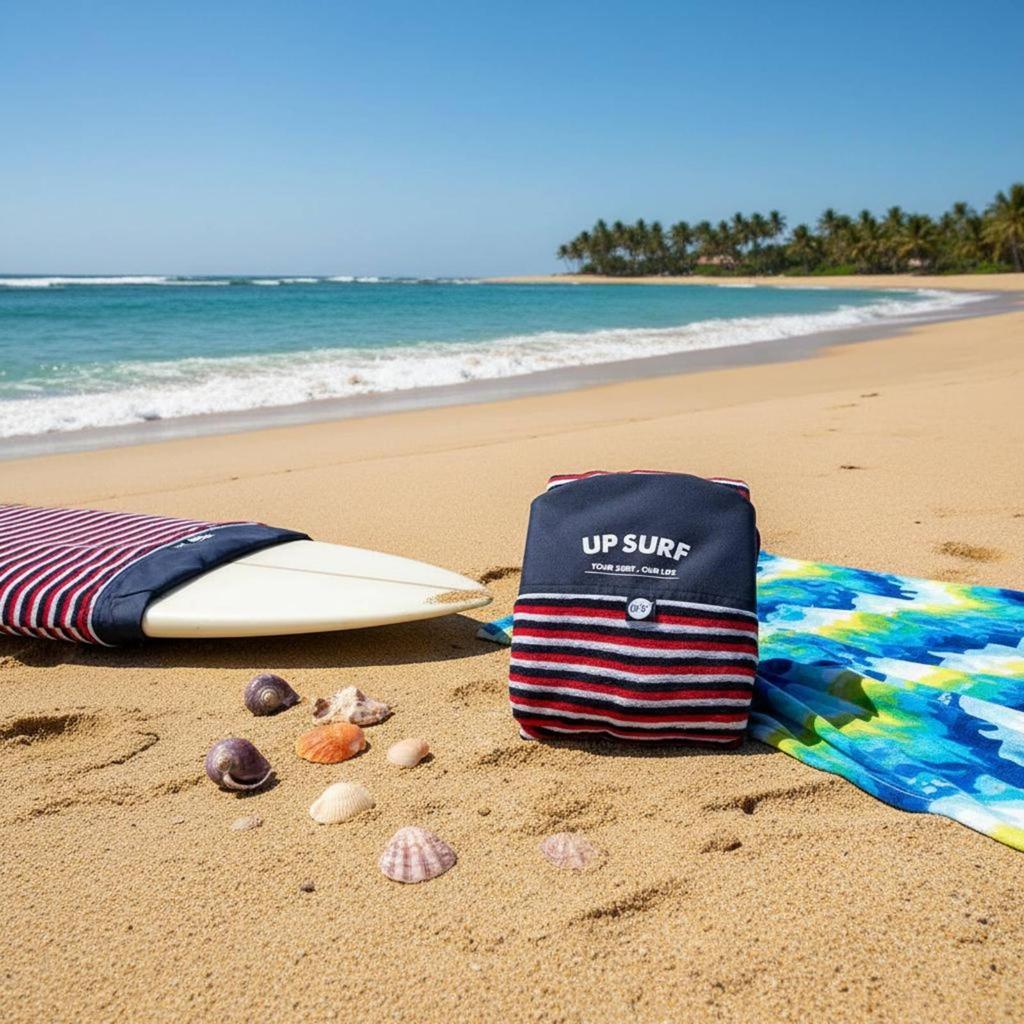 Gestreifte Surfbrettsocke Flexible Boardhülle Abdeckungstasche zum Surfen