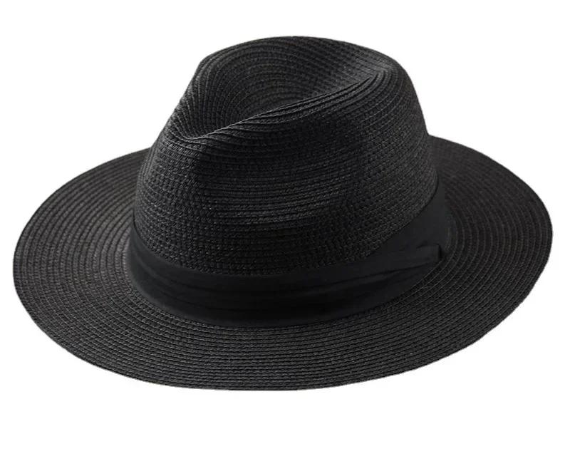 XL 61-64cm Kapelusz Panama - Słomkowy Kapelusz Przeciwsłoneczny z Szerokim Rondem dla Mężczyzn i Kobiet, Duży Rozmiar Plażowy Fedora, Letni Kapelusz na Dużą Głowę (55-60cm Również Dostępne