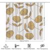 Gold-Leaf Shower Curtain Modern Decor Bathroom Accessories Set For Home Bath Decoration Perfect Gift Ideas