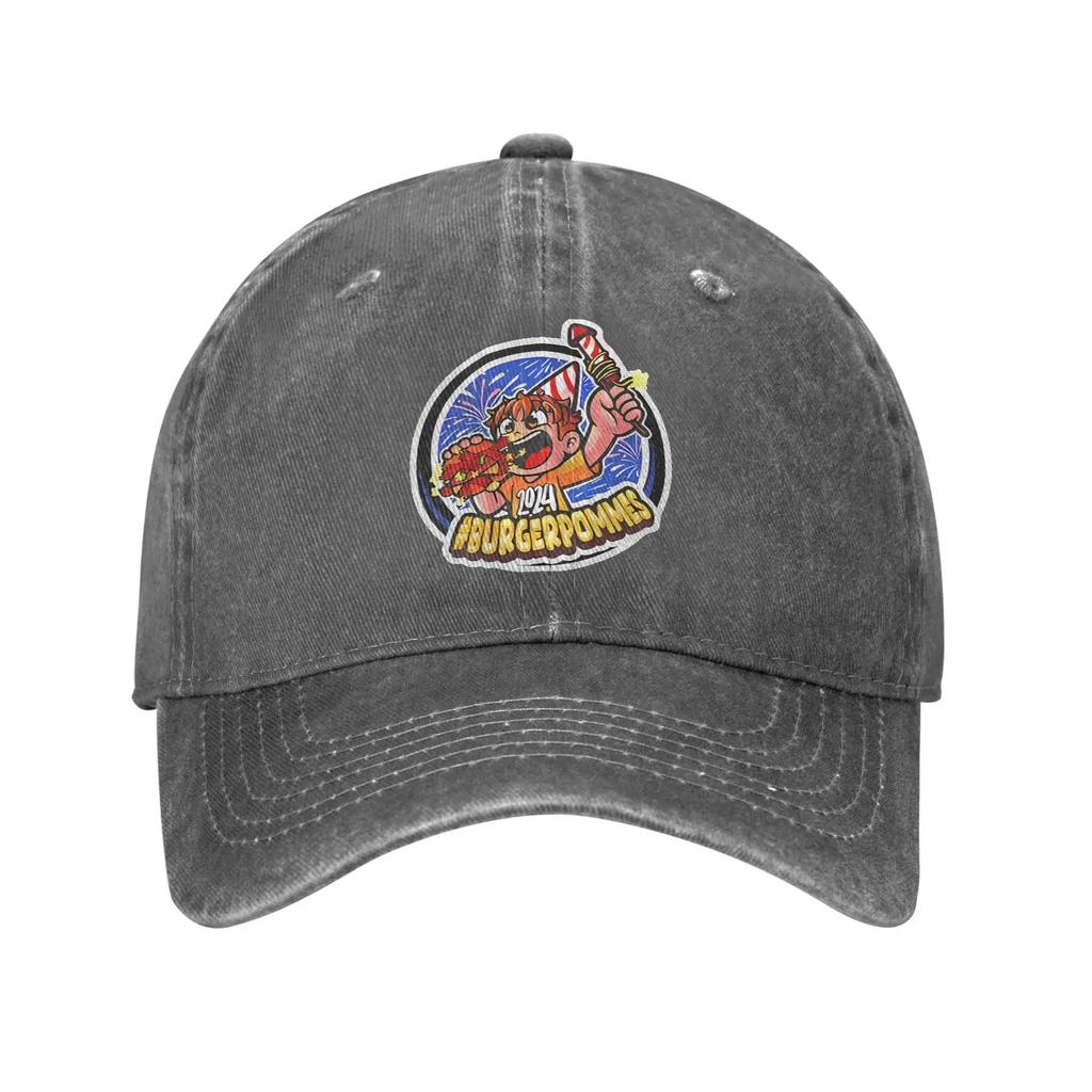 Burgerpommes IICrimax Cartoon Sun Baseball Cap UnisexTeens Hats Summer Yk Retro Running Hippie Breathable Baseball Caps