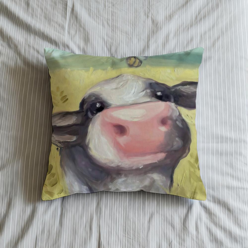 Cushion Cute Cover Soft Case For Sofa Living Room Home Comfortable Office Pig Decor Cow Protective Pillow Sheep Art Covers