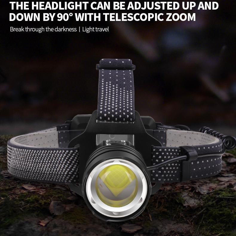XHP199 16-Core Led Headlamp Zoomable Head Flashlight Lamp Torch 18650 Battery Waterproof for Camping Headlight