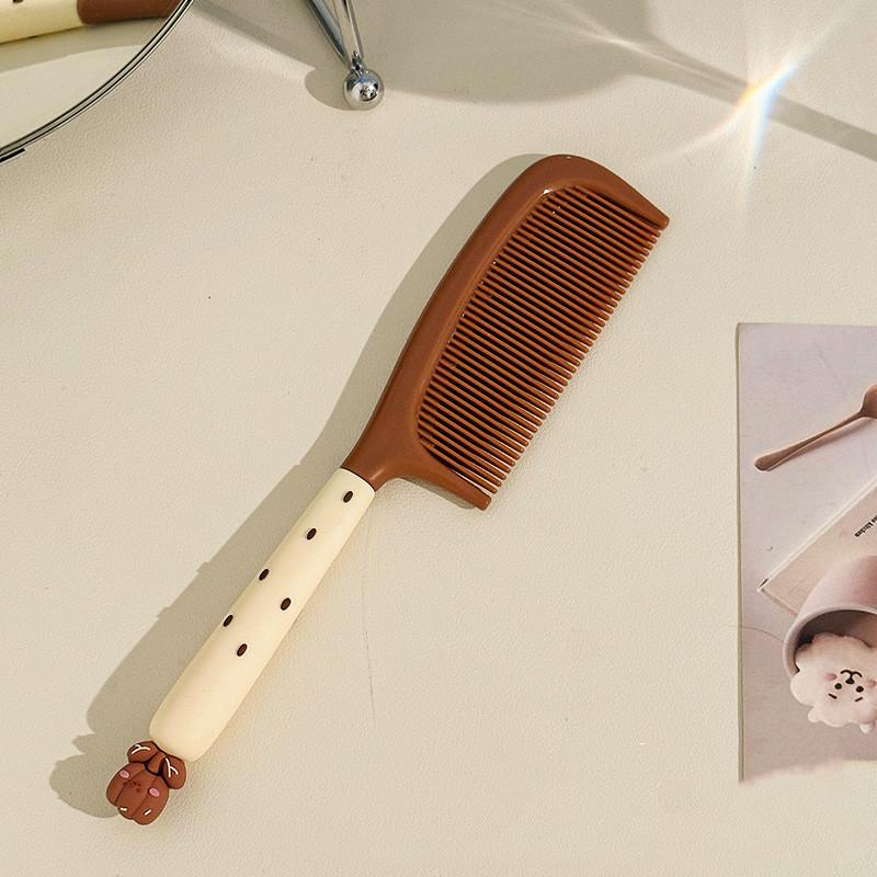 1ks Roztomilý kreslený dětský kartáč na vlasy Mléko Čaj Barevný hřeben Kawaii Bear Bunny Pryskyřičný hřeben s měkkou rukojetí pro holčičku Vlasové doplňky
