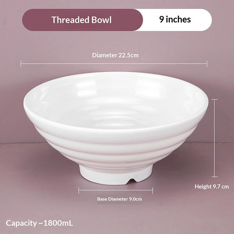 Plastic Tableware Restaurant Commercial Ramen Salad Bowl Thickened Not Easily Broken Soup Bowls Melamine Noodle Bowl Household