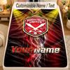 Flannel BlanketSheffield United FC Custom Name Text Personalized Soft Warm Throw Blanket Home Decor Gift