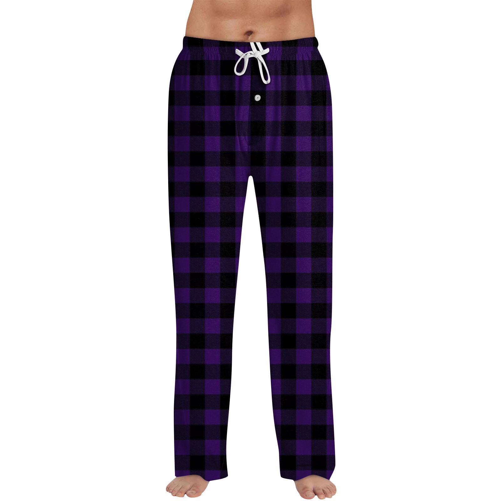 

Men s Allover Printed Home Pants Sleeping Pajama Pants Long Pants Pajama Pants Yoga Pants XL фіолетовий