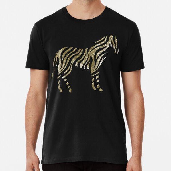 Gold Glitter Zebra  S To 5XL Made In the AU/USA T-Shirt