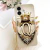 Pour iPhone 16 16plus 16pro Coque Pour iPhone 16 Pro Max Housse Esthétique Luxe Lettres A-Z Silicone Peint 2D