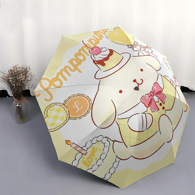 1pc Pompompurin Cute Dessert CharacterUmbrella with Plastic Handle,Suitable for All Seasons Home Travel Outdoor UmbrellaSanlio183
