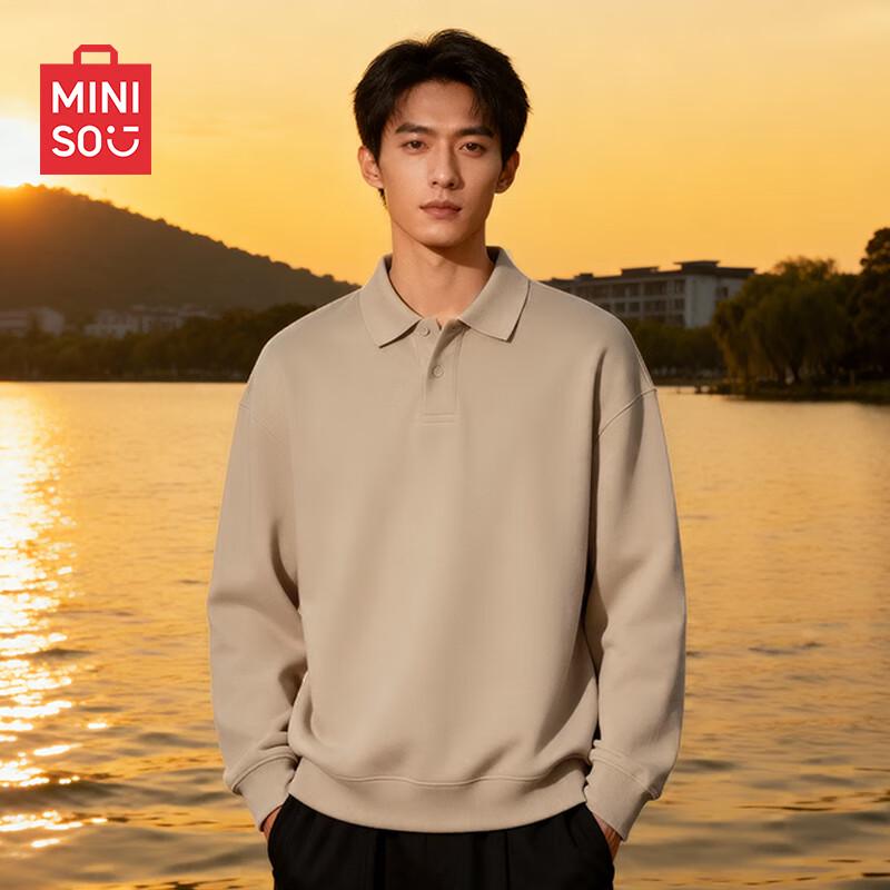 

MINISO Men s Heavyweight Fleece-lined Pullover Sweatshirt XL