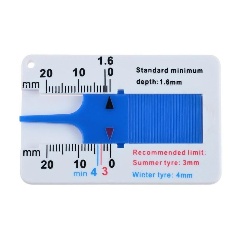 1Pc Tire Tread Depth Gauge,0-20mm Tire Tread Depth Indicator,Portable Car Tire Depth Gauge,Car Trailer Measuring Tool Accessory
