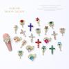 10 pezzi Decorazione per unghie Accessori per unghie Love Bow Croce per unghie Decorazione a diamante