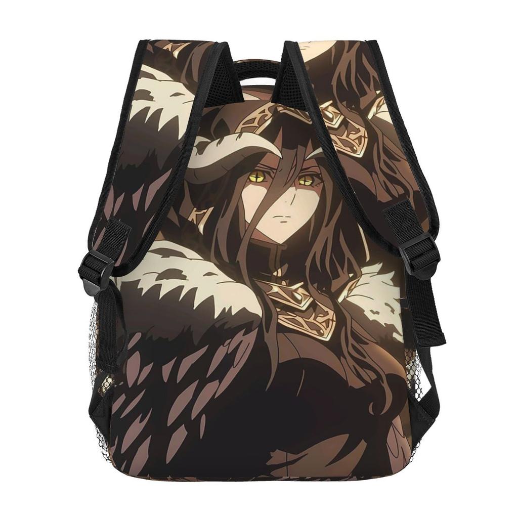 Adventure Anime Albedo Overlord Backpacks Boys Girls Bookbag Children School Bags Cartoon Rucksack Shoulder Bag Large Capacity