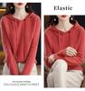 Women's 100% Pure Wool Knit Loose Hoodie - Autumn/Winter Collection
