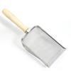 Fine Mesh Cat Litter Mesh Scoop Metal Mesh Cat Litter Scoop Reptile Sand Substrate Scoop Shovel Sifter with Wooden