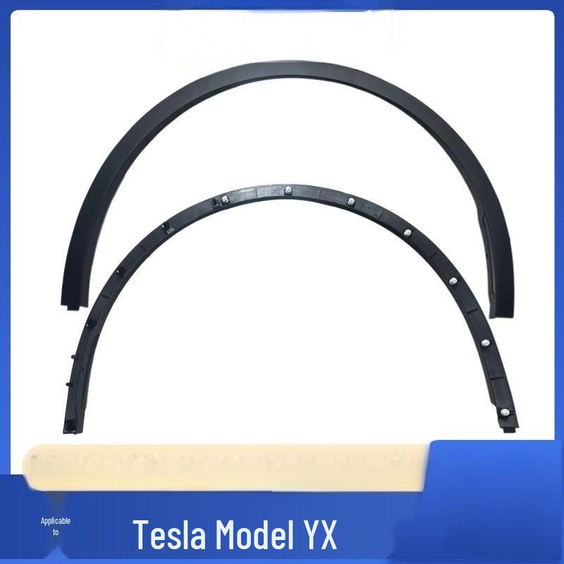 Model Y/X Edamame Kotflügel-Flügel & Radaugenbrauen-Zierleiste: Kollisionsschutz- & Kratzschutzleiste, Schmutzfänger Tesla Model Y Rear Left Driver