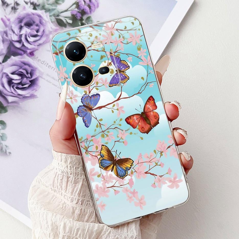 For Vivo V25 5G Case Vivo V25e V2201 Cute Cat Lion King Painted Cover Soft Silicone Phone Case For Vivo V25e V 25 VivoV25 Fundas
