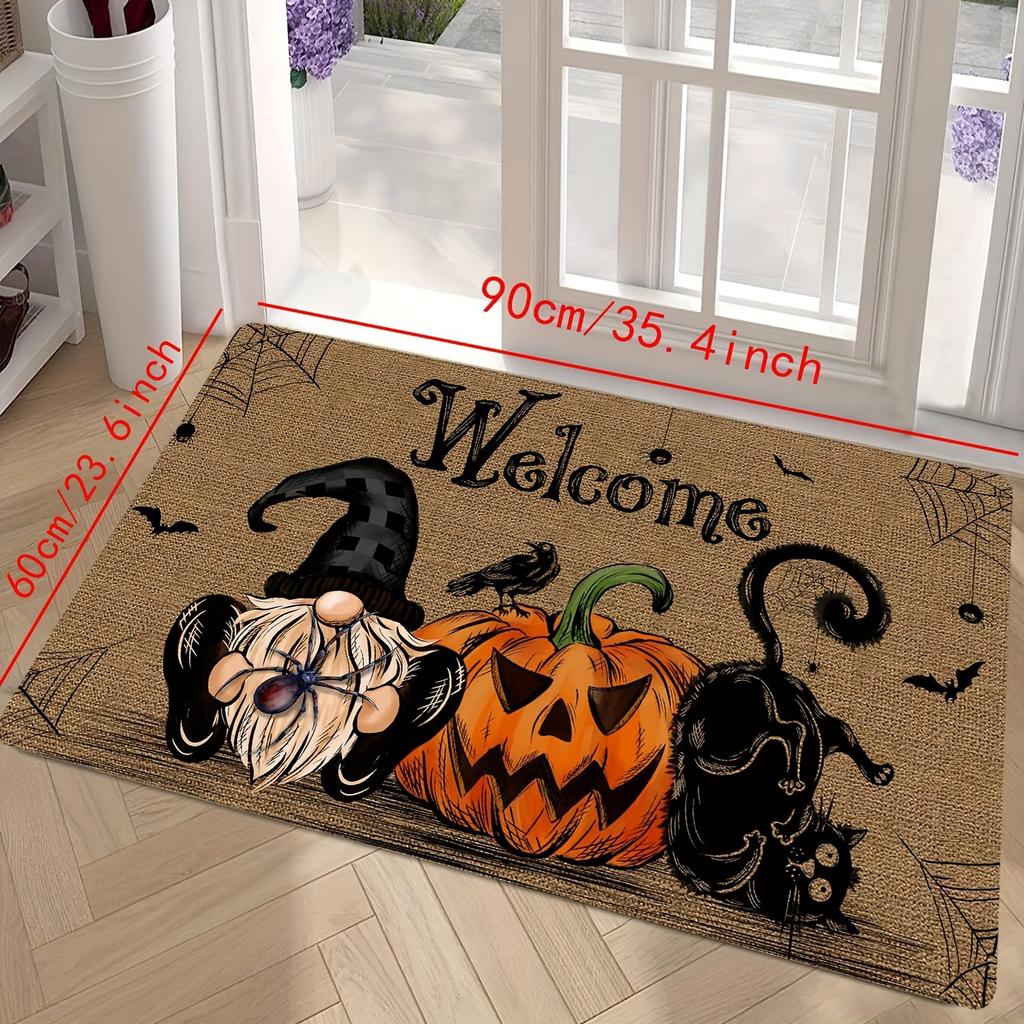 Halloween Rug Dark Pumpkin Doormat Outdoor Carpet Rug For Bedroom Living Room Rug Floor Mat Home Decoration Welcome Mat