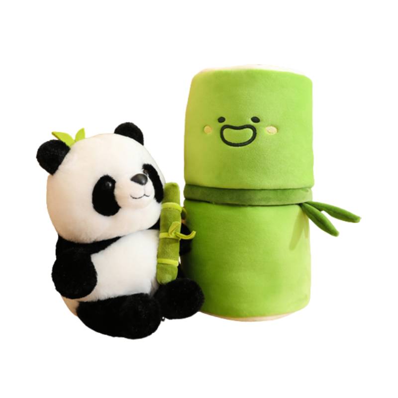 

Плюшевая игрушка Панда в бамбуковой трубке, мягкая кукла, коллекционный предмет, сувенирные подарки Bamboo