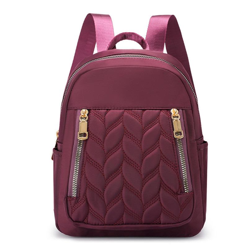 

Lingge Rivet Nylon Fabric Design Large Capacity Three Layer Women s Backpack Senior Designer Brand Fashion 2025 Youth School Bag